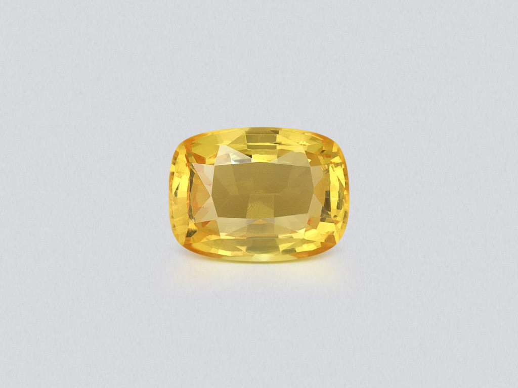 Yellow sapphire cushion cut 1.13 carats, Madagascar Image №1