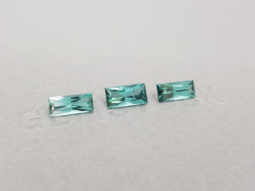 Set of Lagoon green Tourmalines 3.90 ct, Afghanistan, ICA Image №3