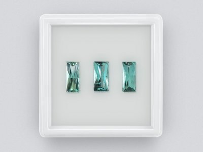 Set of Lagoon green Tourmalines 3.90 ct, Afghanistan, ICA photo