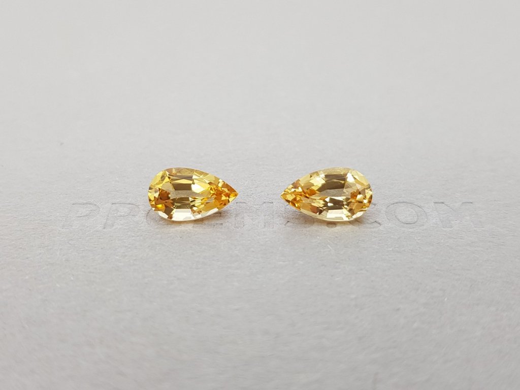 Pair of Imperial topazes 2.42 ct, Brazil Image №2