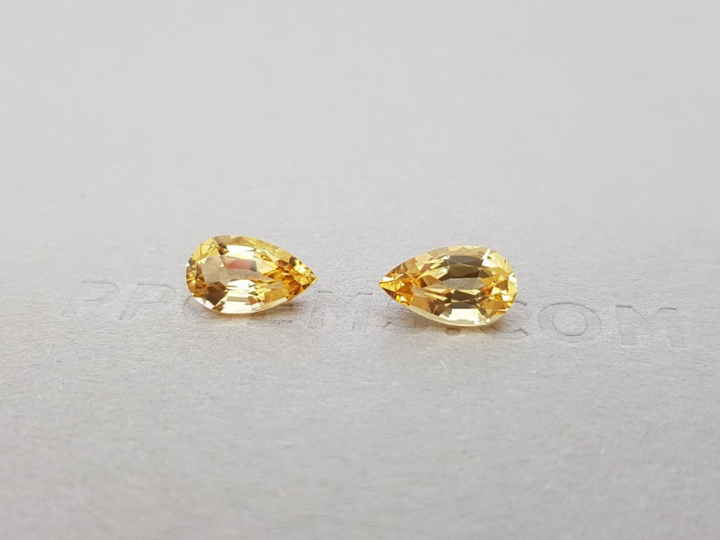 Pair of Imperial topazes 2.42 ct, Brazil Image №4