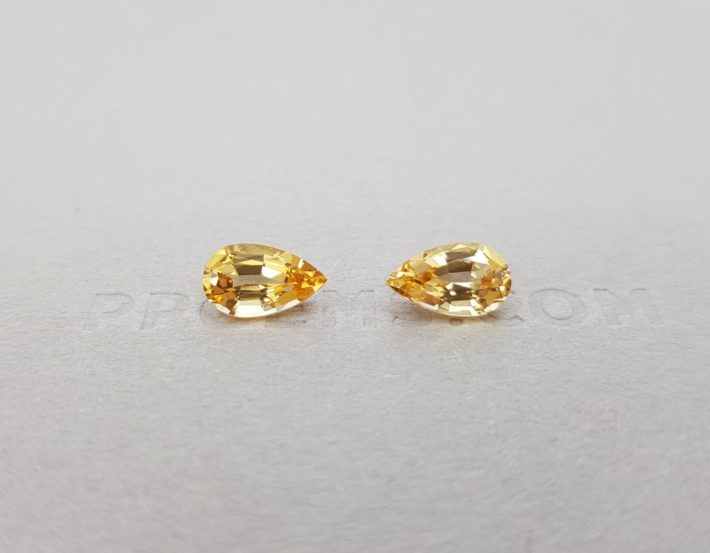 Pair of Imperial topazes 2.42 ct, Brazil Image №5