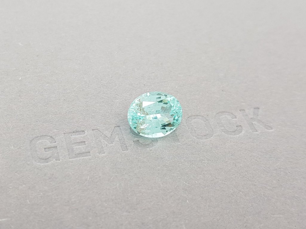 Light blue Paraiba tourmaline, 4.11 ct oval cut, GFCO Image №2