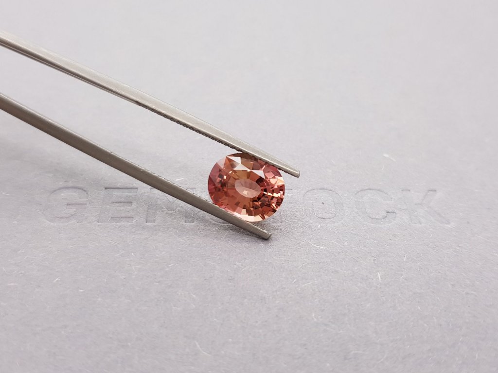 Orange-pink oval cut tourmaline 2.26 ct Image №4
