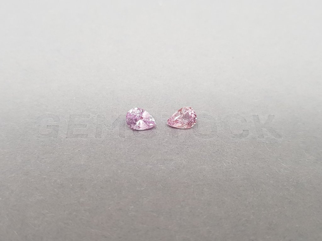 Pair of unheated pink sapphires 1.39 ct, Madagascar Image №2