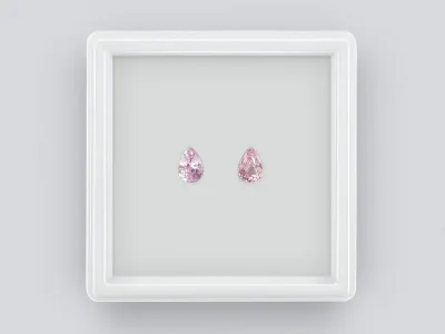 Pair of unheated pink sapphires 1.39 ct, Madagascar photo