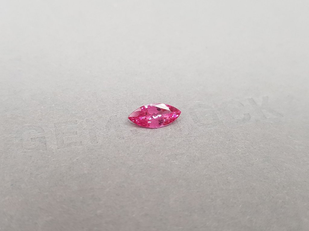Vivid-pink Mahenge spinel in marquise cut 0.77 ct, Tanzania Image №2
