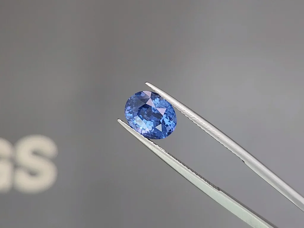 Super rare Mahenge cobalt blue spinel in oval cut 3.02 carats, Tanzania  Image №3