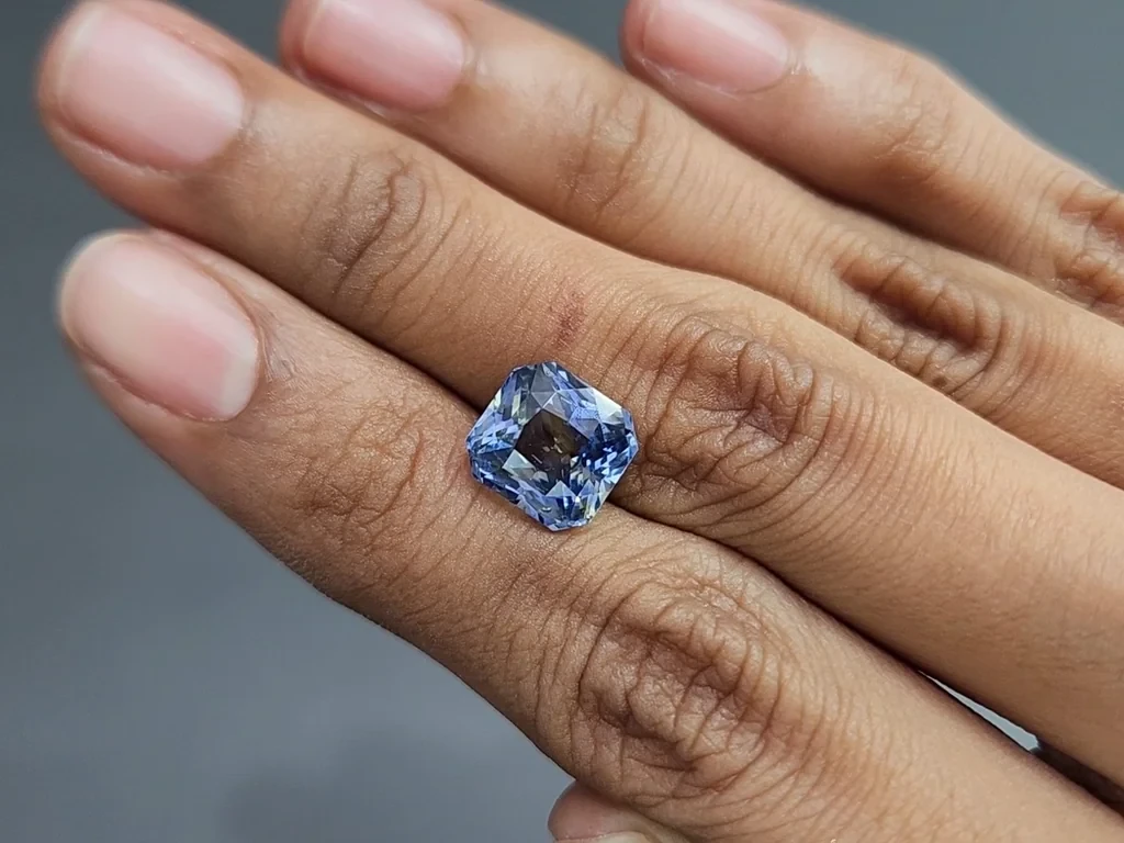 Sapphire Bi-Color radiant cut 6.02 carats, Sri Lanka Image №2