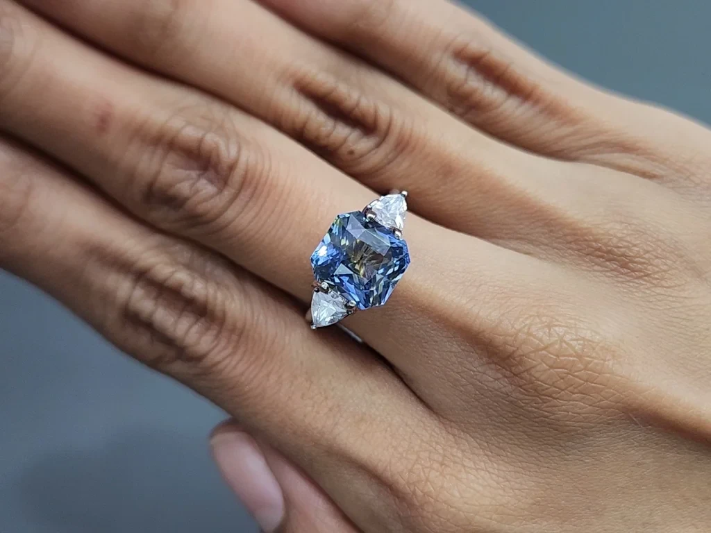 Sapphire Bi-Color radiant cut 6.02 carats, Sri Lanka Image №5