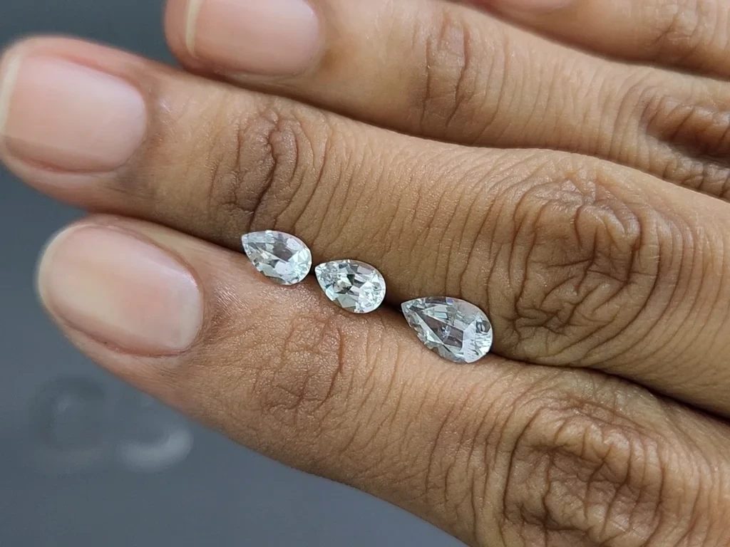 Set of aquamarines pear cut 1.46 carats, Madagascar Image №2