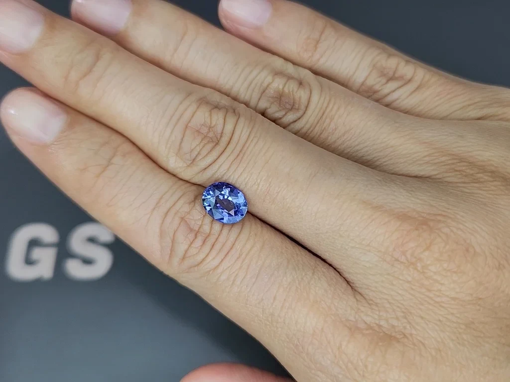 Unheated blue sapphire oval cut  2.05 carats, Sri Lanka Image №2