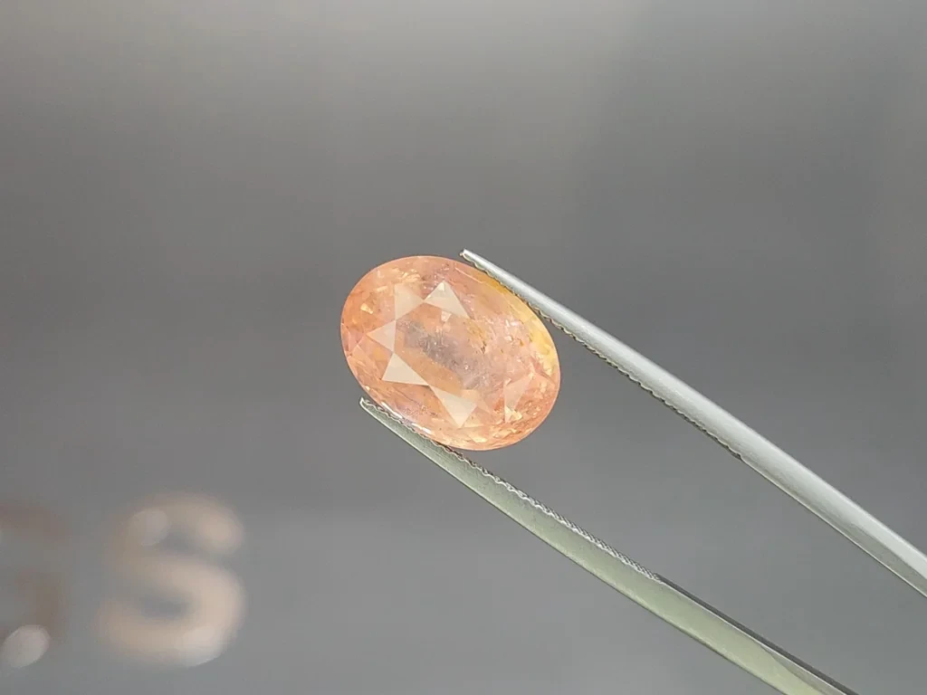 Unheated sapphire Padparadscha oval cut 10.90 carats, Sri Lanka Image №3