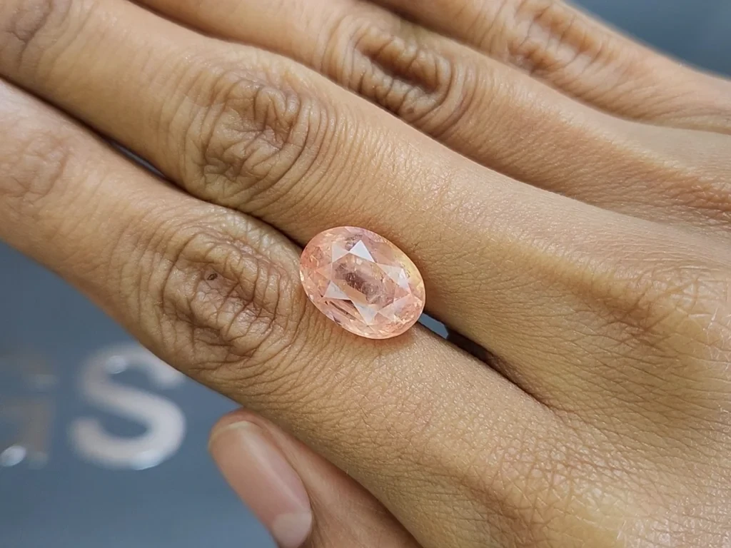 Unheated sapphire Padparadscha oval cut 10.90 carats, Sri Lanka Image №2