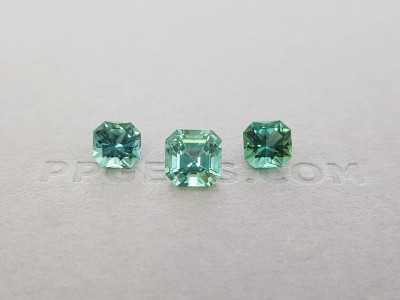 Set of green-mint verdelite 3.69 ct photo
