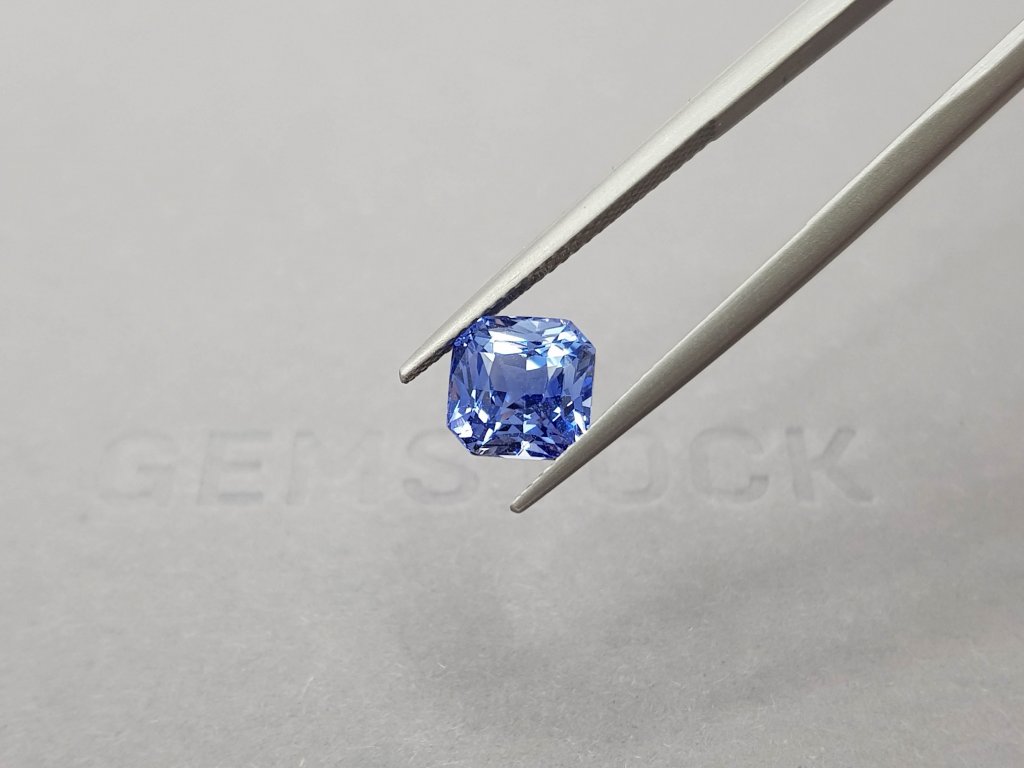 Intense blue radiant cut sapphire 3.08 ct, Sri Lanka Image №2
