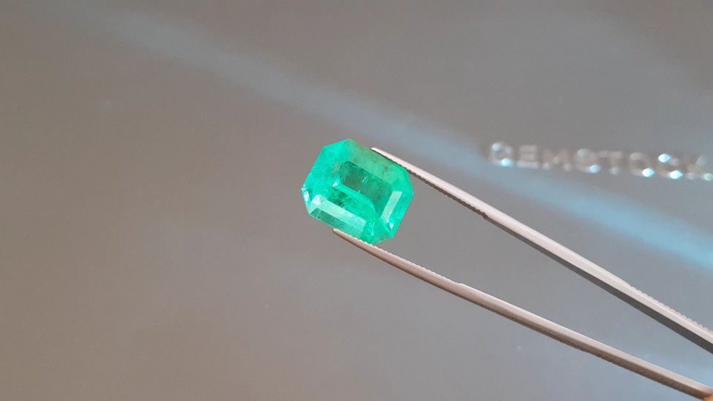 Large Vivid green Colombian emerald 13.26 carats Image №3