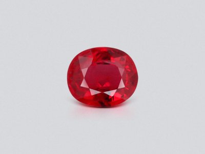 Rare Siam ruby in oval cut 1.58 carats with H(be) treatment, Thailand photo