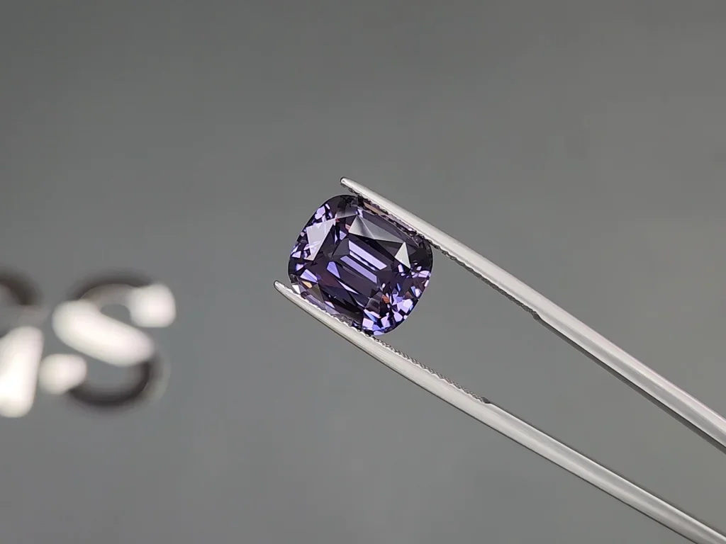 Purple or Lavender spinel in cushion cut 7.52 carats, Tanzania Image №3