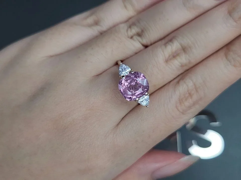 Baby pink spinel in cushion cut 4.58 carats, Tanzania Image №5