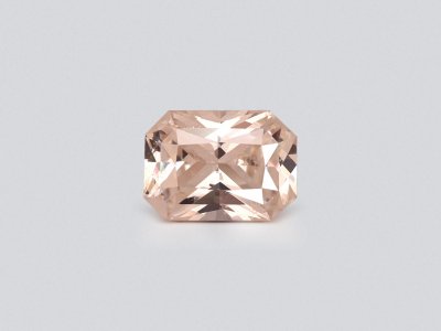 Pastel peach sapphire in radiant cut 1.62 carats, Sri Lanka photo