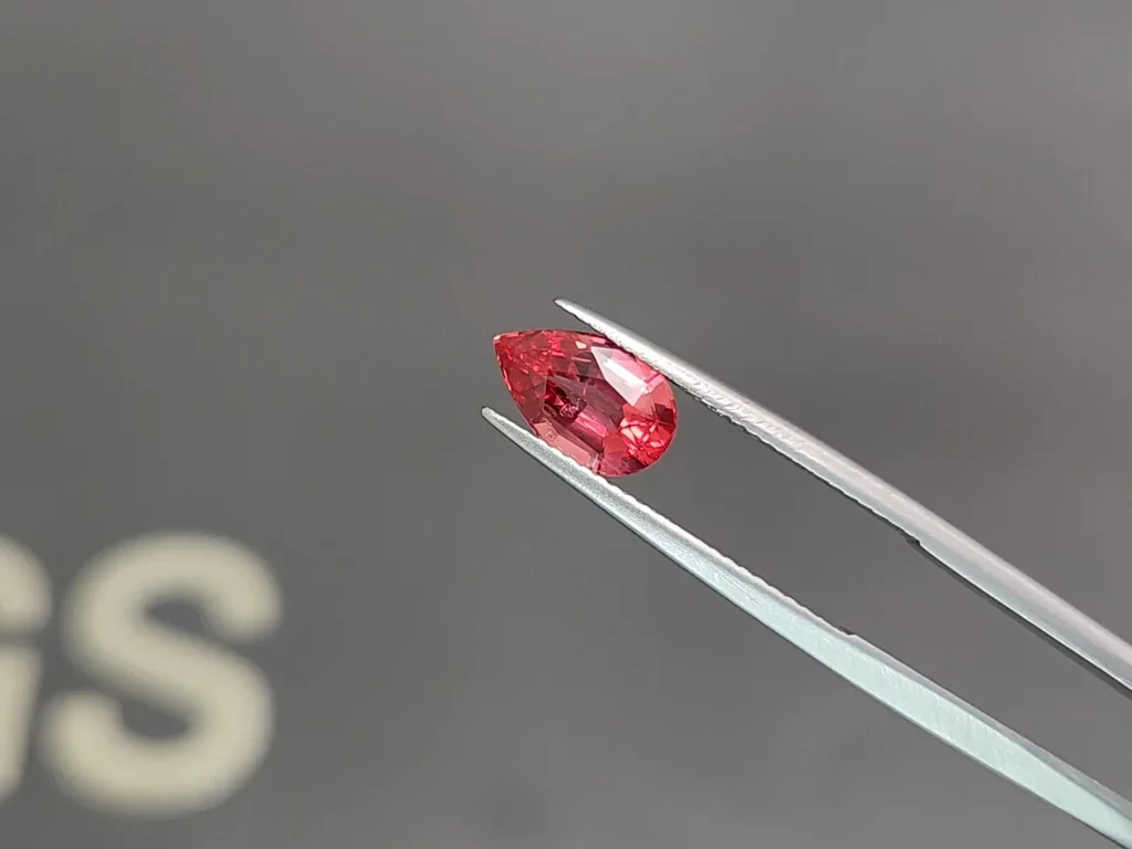 Spinel Mahenge Vibrant pink red pear cut 1.87carats, Tanzania Image №3