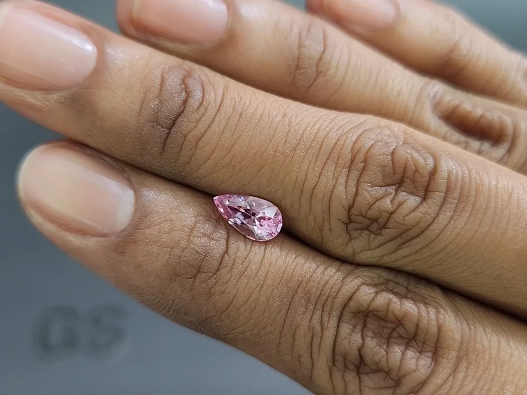 Unheated sapphire Padparadscha pear cut 1.34 carats, Sri Lanka  Image №2
