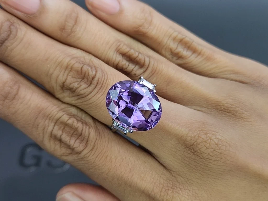 Amethyst precision cut oval 14.38 carats, Brazil Image №5