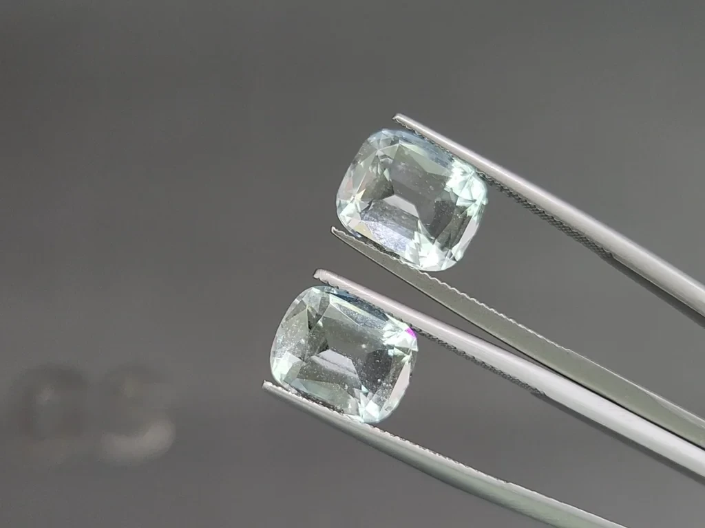 Set of aquamarines cushion cut 12.91 carats, Madagascar Image №4