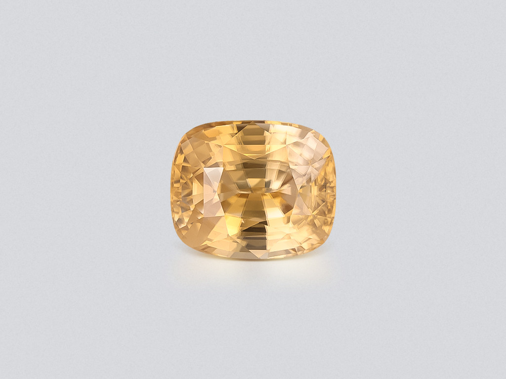 Yellow zircon cushion cut 8.50 carats, Tanzania Image №1
