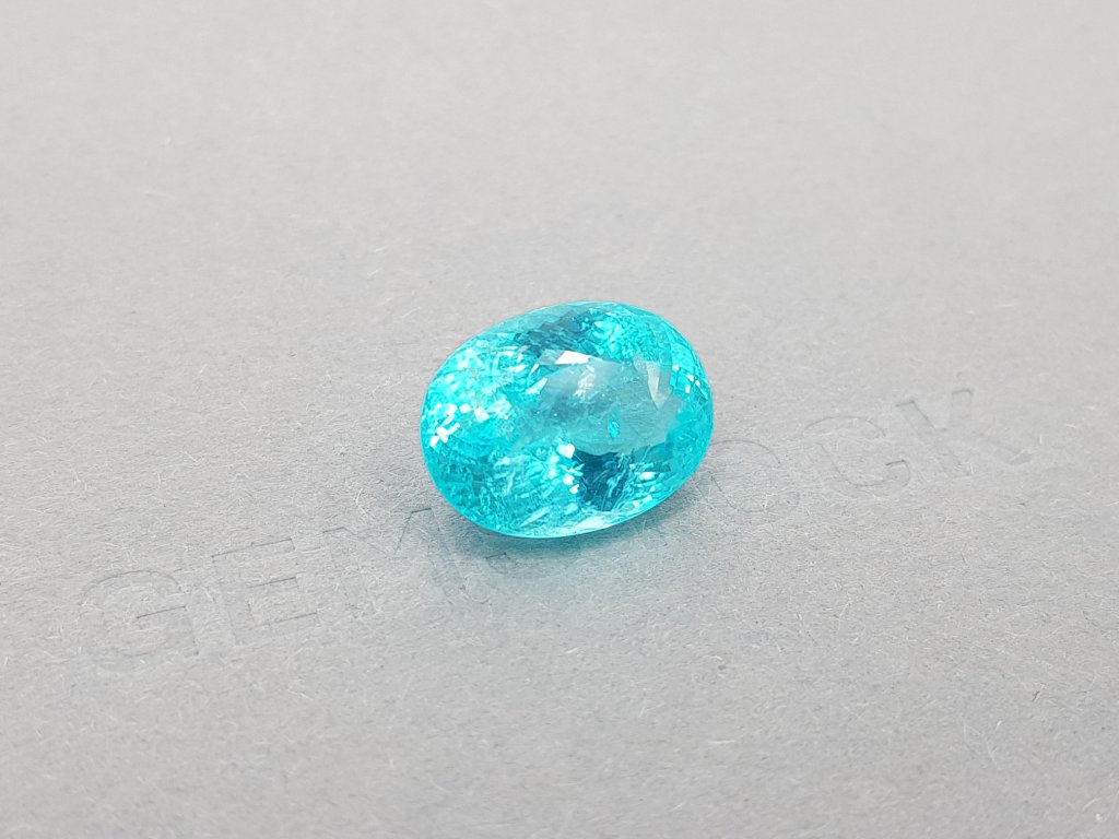 Neon Blue Paraiba Oval Cut 10.72 ct Image №3