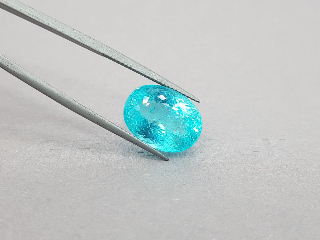 Neon Blue Paraiba Oval Cut 10.72 ct Image №4