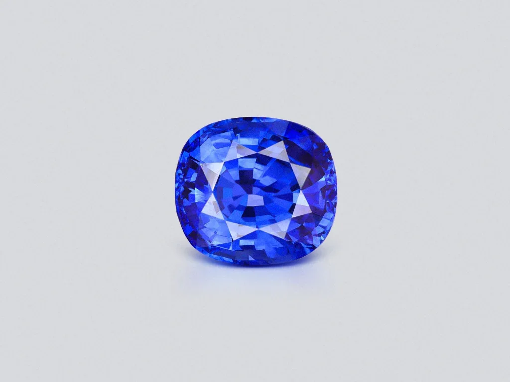 Rare open color Royal blue sapphire in cushion cut 10.02 ct, Sri Lanka Image №1