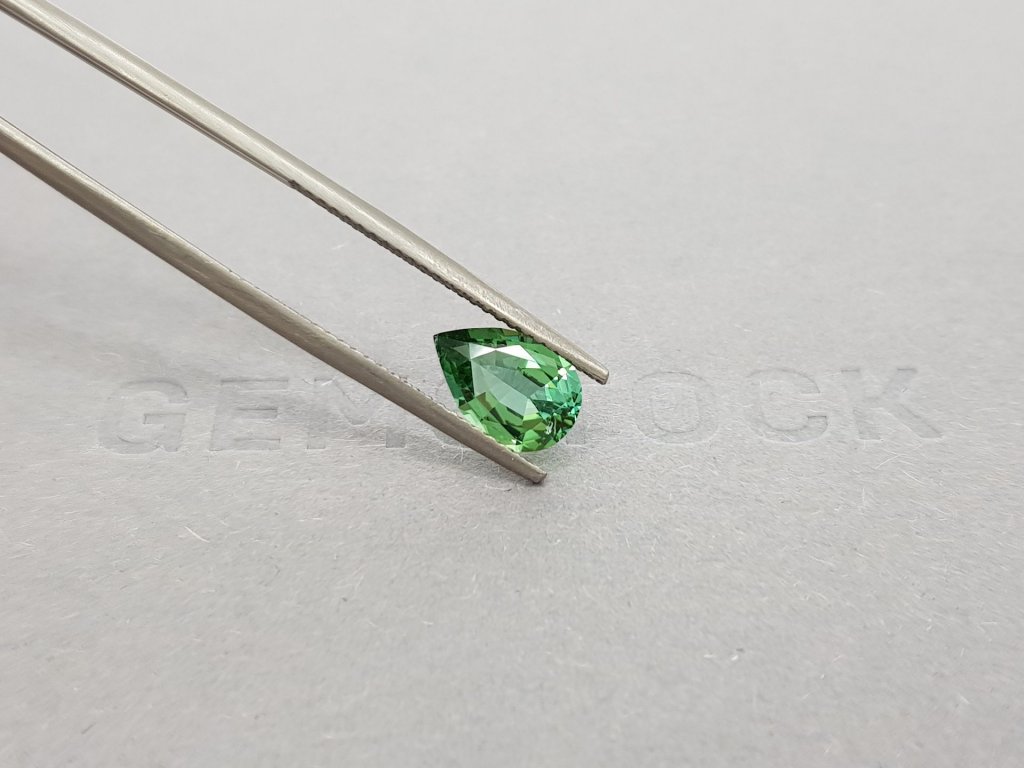 Blueish green pear cut tourmaline 1.41 ct Image №4