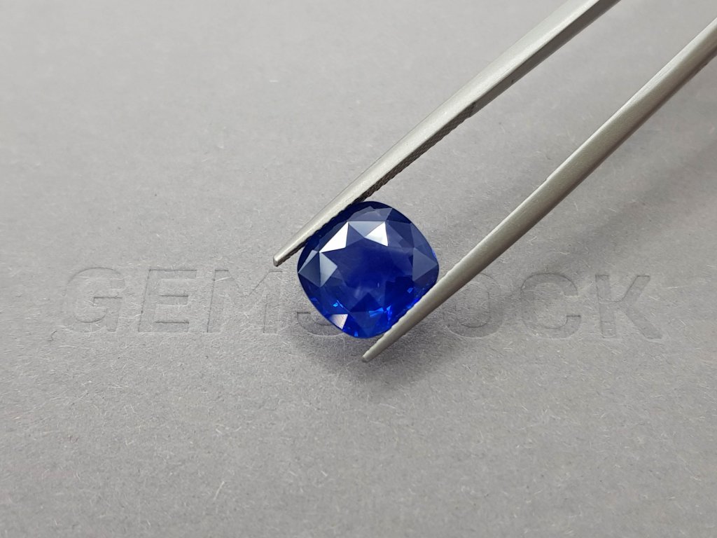 Royal Blue cushion cut blue sapphire 4.20 ct, Sri Lanka Image №4