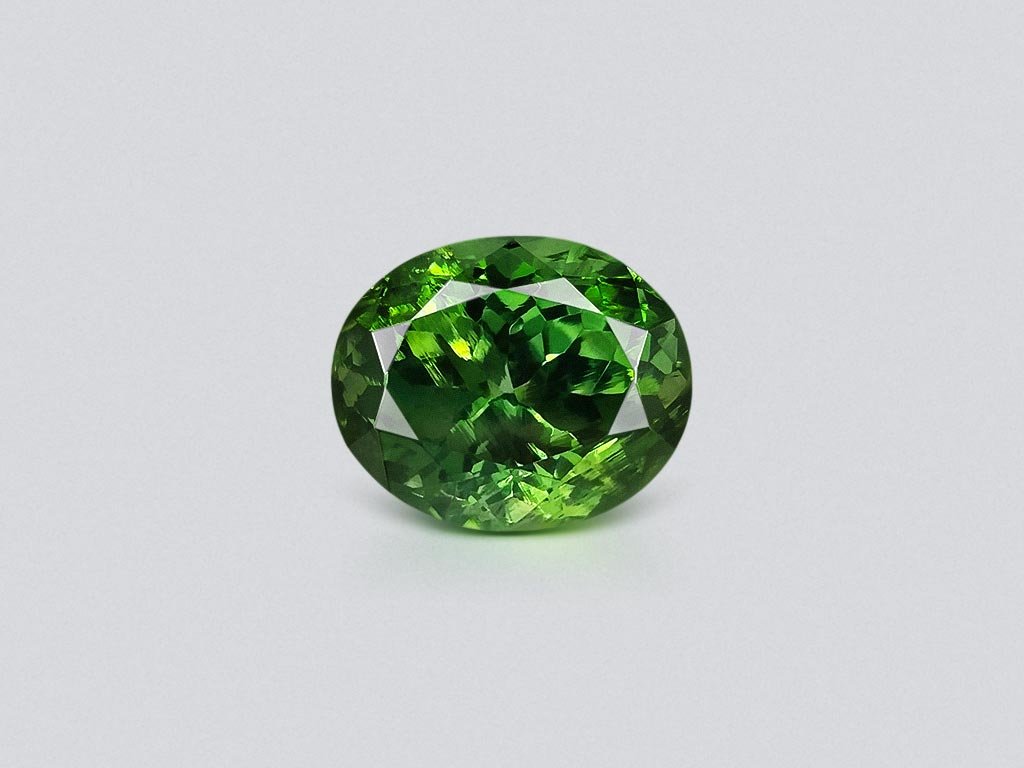 Intense green zircon in oval cut 6.40 carats Image №1