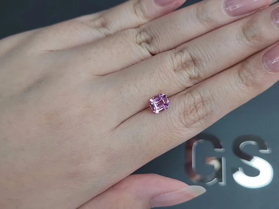 Baby pink spinel in octagon cut 1.41 carats, Tanzania Image №2