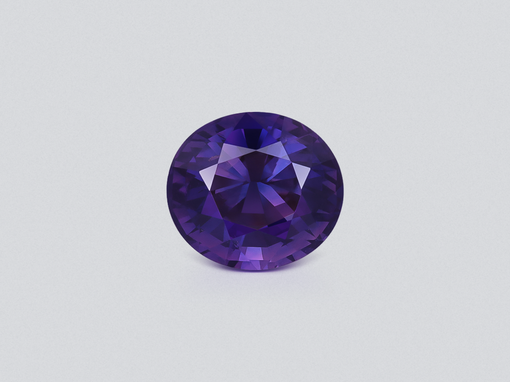 Unheated purple sapphire oval cut 1.62 carats, Sri Lanka Image №1