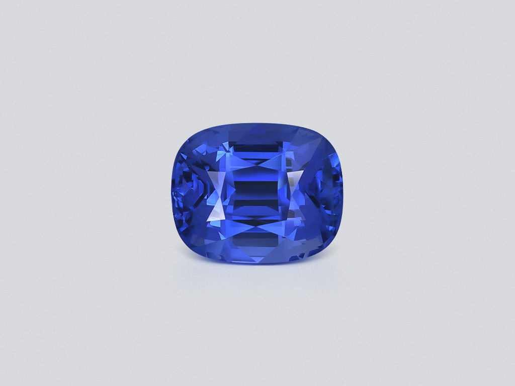 Unheated sapphire Royal Blue cushion cut 7.70 carats, Sri Lanka Image №1