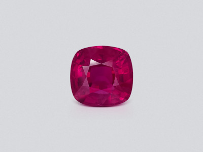 Unheated ruby in cushion cut 5.08 carats, Mozambique (GRS, Bellerophon) photo