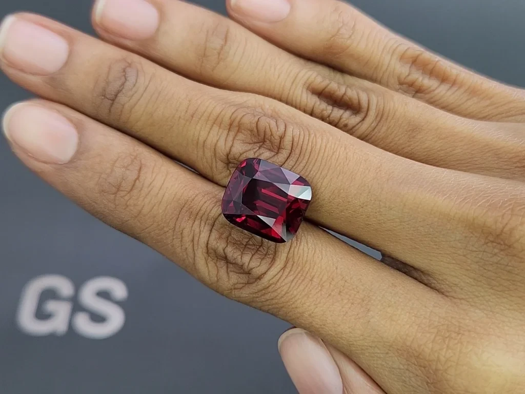 Large garnet cushion cut  13.18 carats, Tanzania Image №2