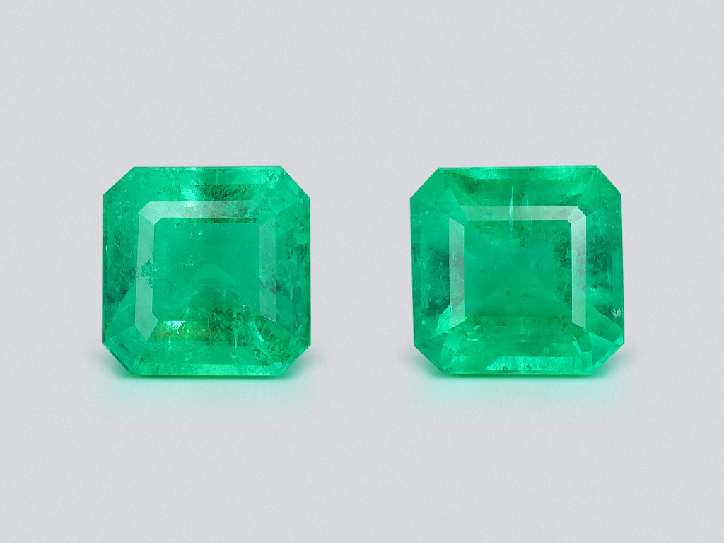 Pair of emeralds octagon cut  5.38 carats, Colombia Image №1