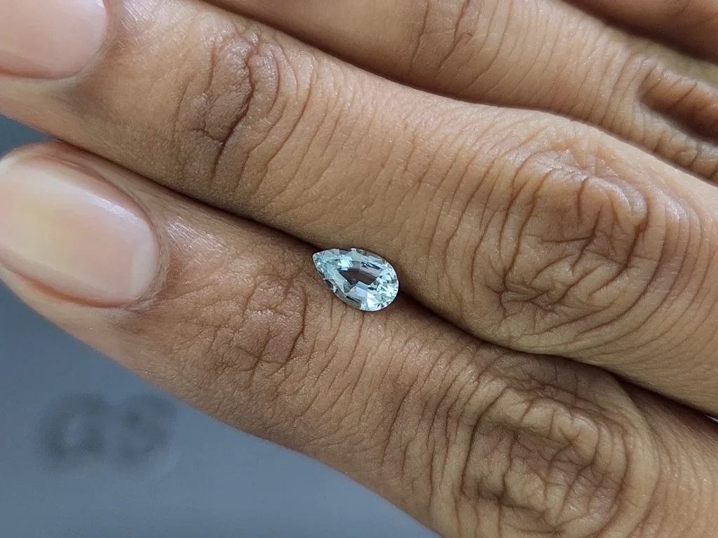 Aquamarine pear cut 0.55 carats, Madagascar Image №2
