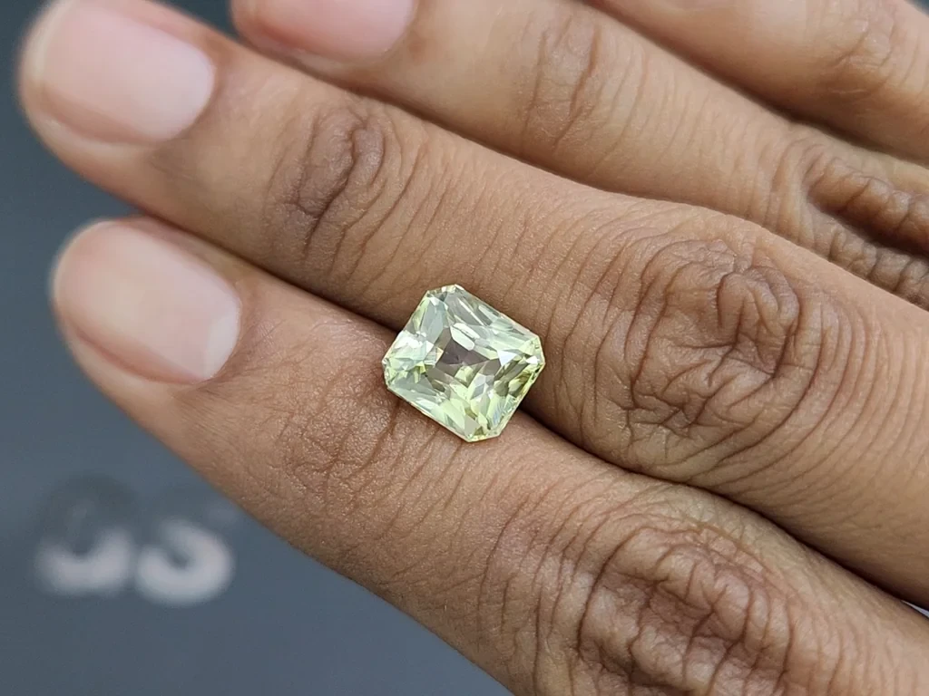 Yellow zircon radiant cut 4.56 carats, Tanzania Image №2