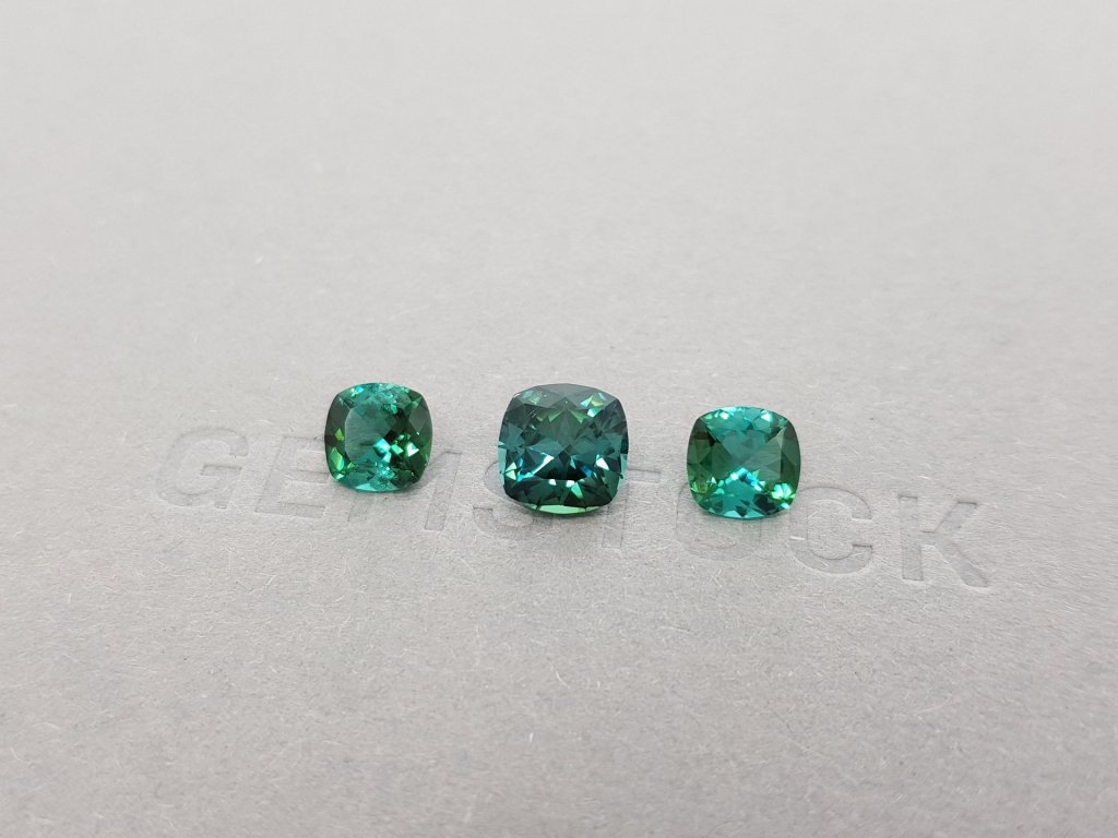 Set of three indigolites 4.28 ct Image №3