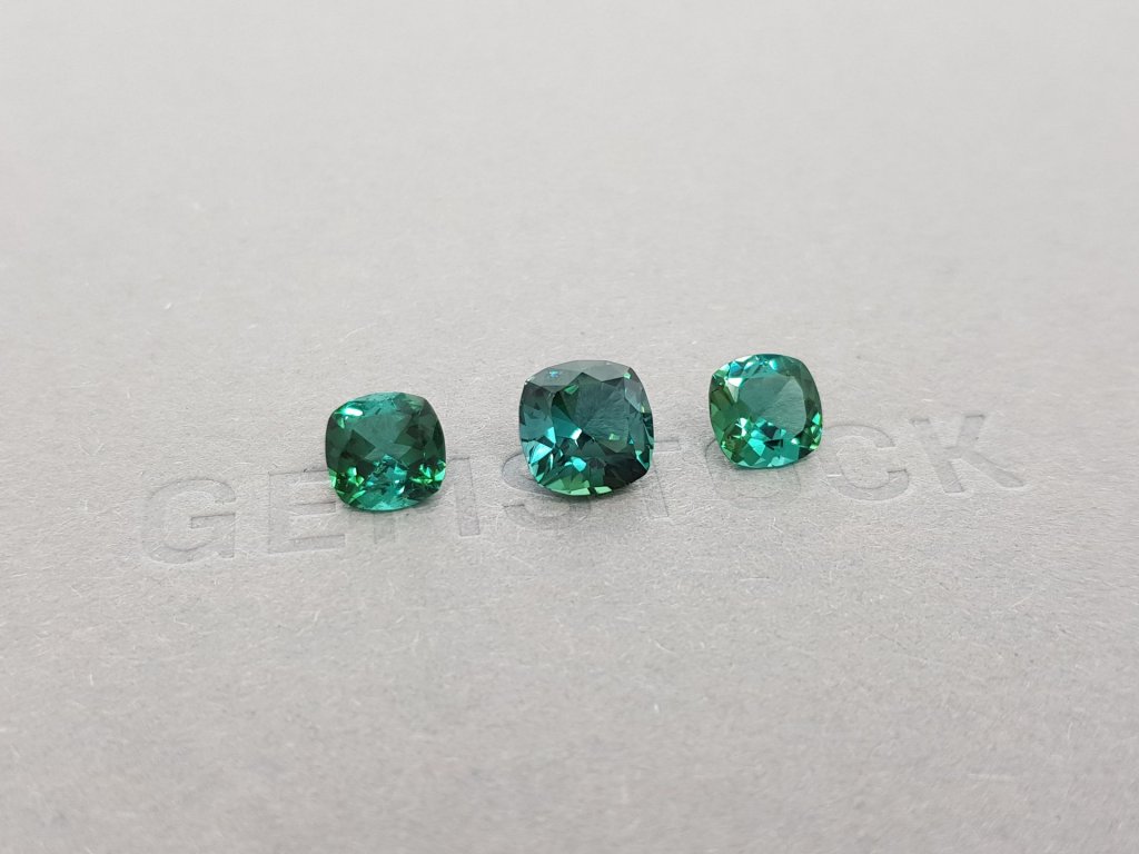 Set of three indigolites 4.28 ct Image №4