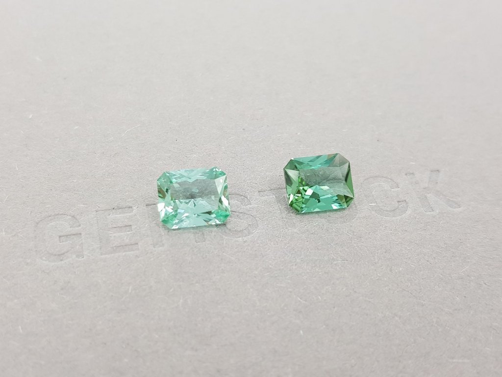 Pair of greenish-blue tourmalines, Afghanistan, 2.87 ct Image №4