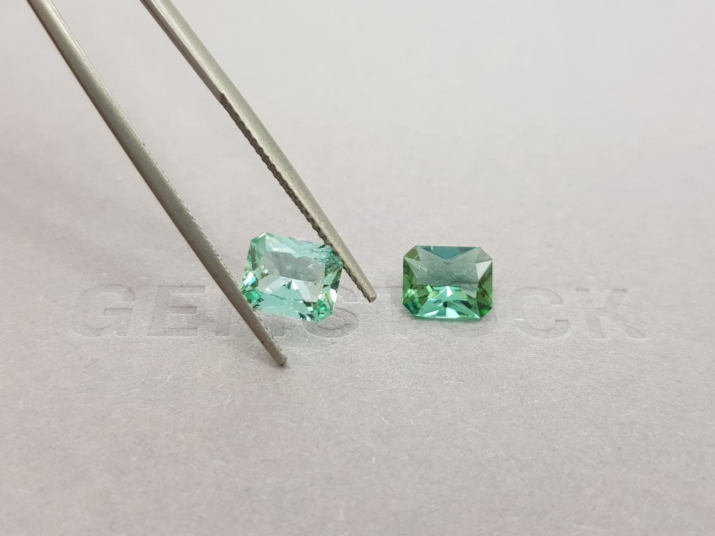 Pair of greenish-blue tourmalines, Afghanistan, 2.87 ct Image №5