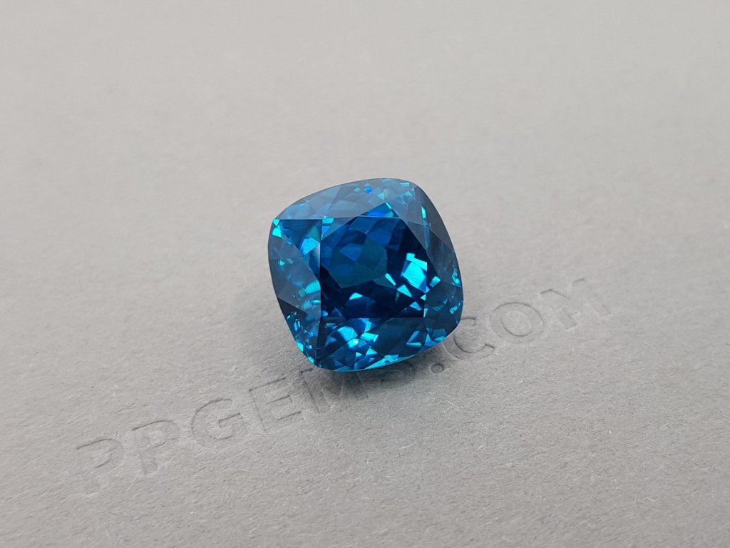 Large blue zircon 21.38 ct, Cambodia Image №2