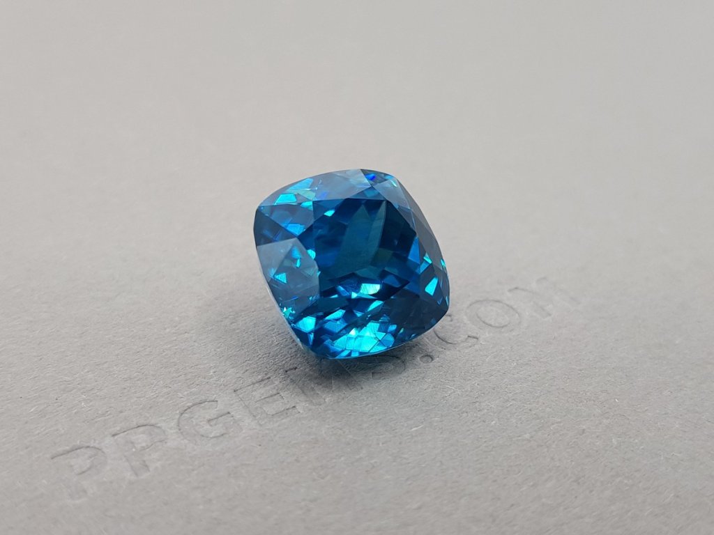 Large blue zircon 21.38 ct, Cambodia Image №3